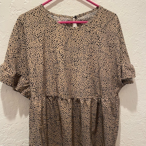SHEIN leopard‎ top